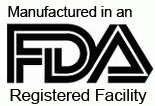 Manufactured in an FDA registered facility